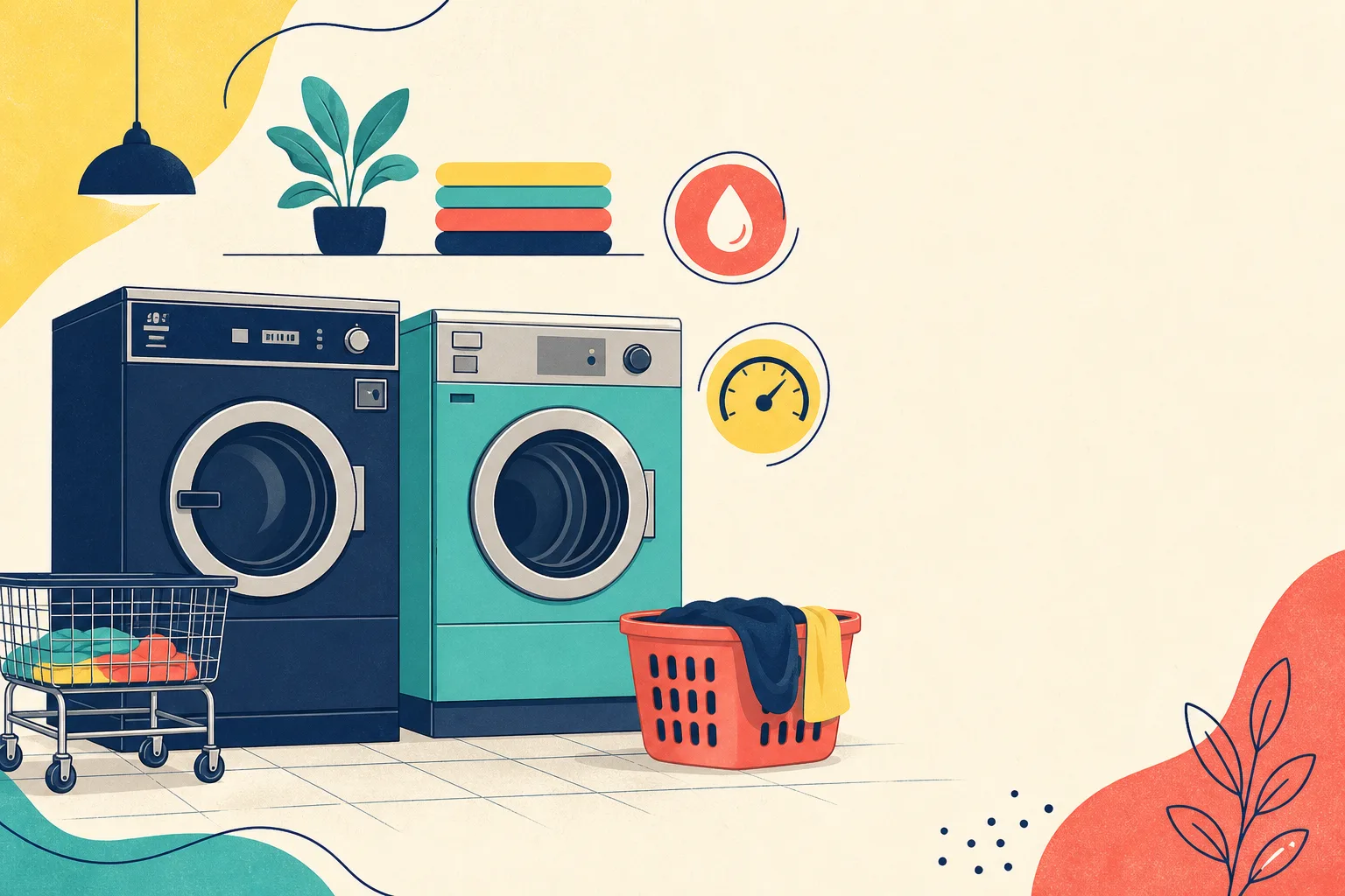 Flat illustration for the article "Should You buy Dexter or Speed Queen".