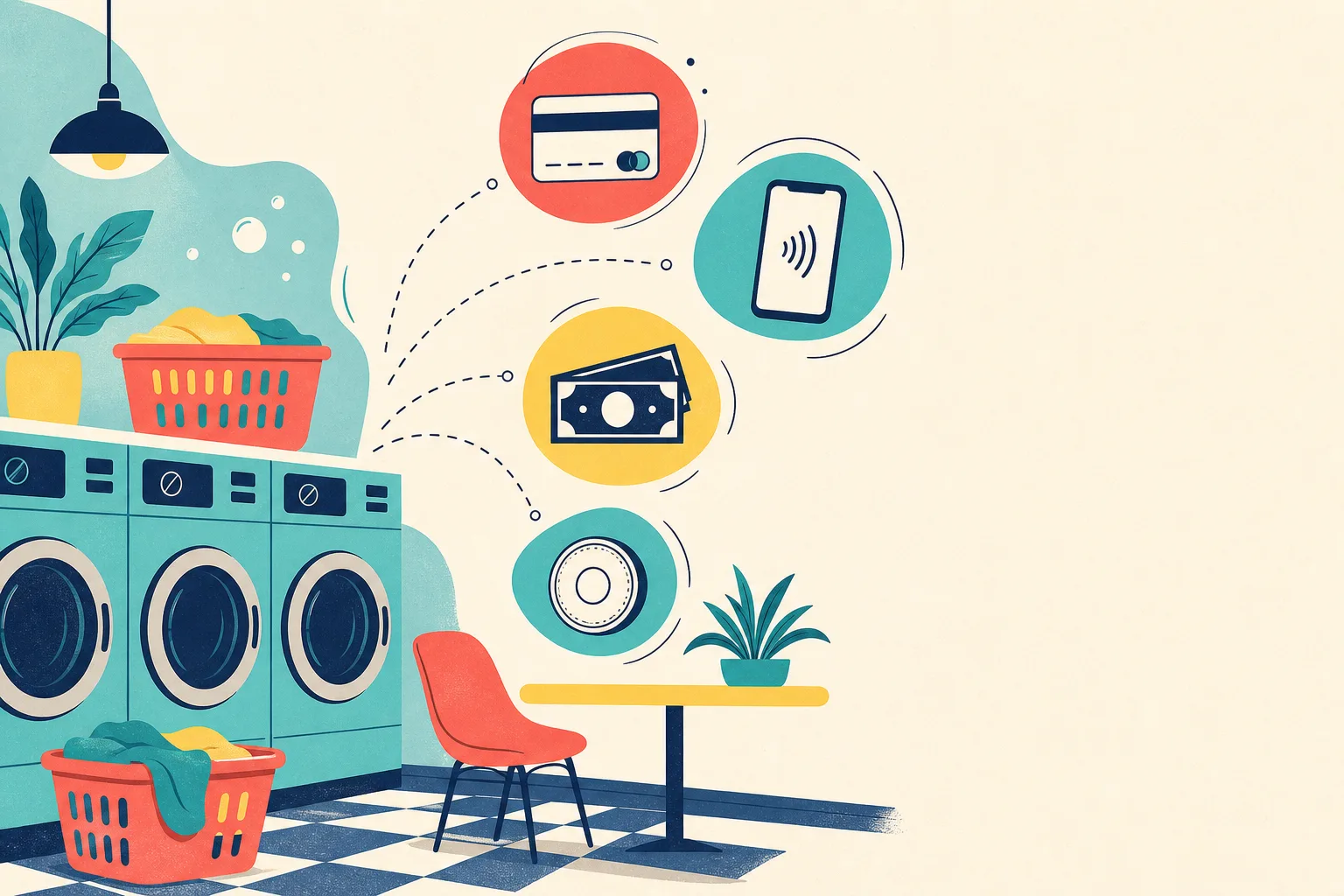 Flat illustration for the article "types of payment acceptance methods".